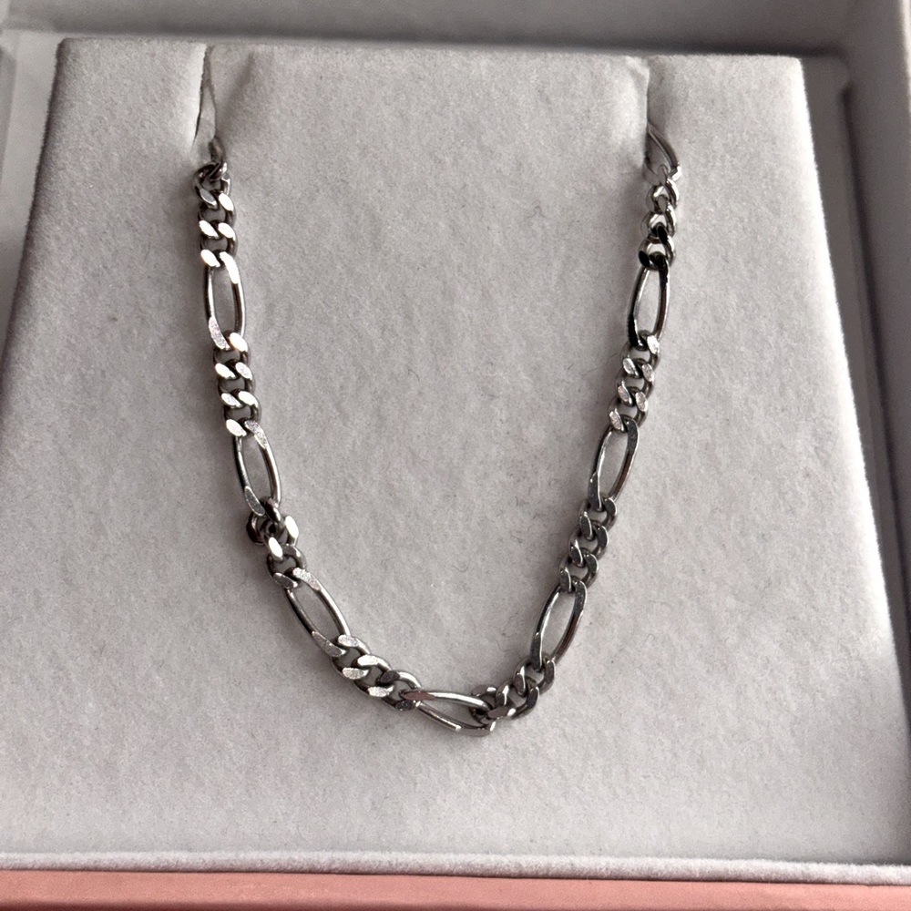 Sterling Silver Figaro Chain Necklace